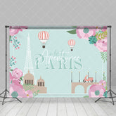 Aperturee - Green Spring O La La Paris Eiffel Tower Backdrop